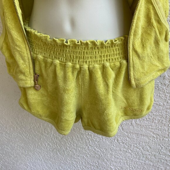 BEBE TRACK SUIT SHORT SET SZ M VINTAGE LOGO RARE SET USA - Picture 7 of 13